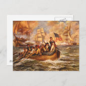 De strijd om het meer van Erie door Percy Moran Briefkaart (Voorkant / Achterkant)