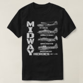 De strijd om Midway Plane die Amerikaanse WW2 P T-shirt (Design voorkant)