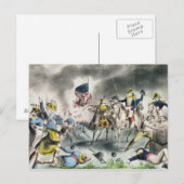 De strijd om New Orleans, pub.Nathaniel Currier Briefkaart (Voorkant / Achterkant)