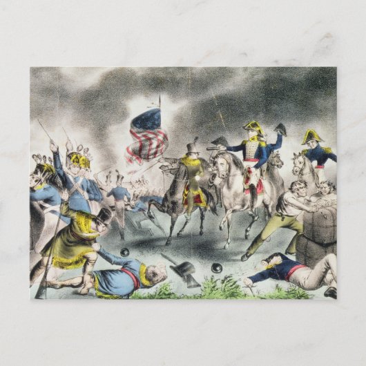 De strijd om New Orleans, pub.Nathaniel Currier Briefkaart (Voorkant)