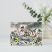 De strijd om New Orleans, pub.Nathaniel Currier Briefkaart (Staand voorkant)