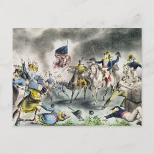 De strijd om New Orleans, pub.Nathaniel Currier Briefkaart