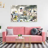 De strijd om New Orleans, pub.Nathaniel Currier Canvas Afdruk (Insitu (Woonkamer))