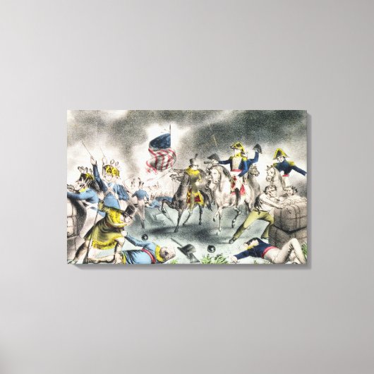 De strijd om New Orleans, pub.Nathaniel Currier Canvas Afdruk (Voorkant)
