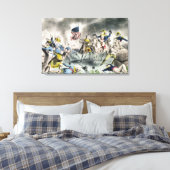 De strijd om New Orleans, pub.Nathaniel Currier Canvas Afdruk (Insitu (Slaapkamer))