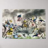 De strijd om New Orleans, pub.Nathaniel Currier Poster (Voorkant)