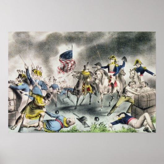 De strijd om New Orleans, pub.Nathaniel Currier Poster (Voorkant)