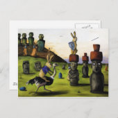 De strijd om Paaseiland Feestdagenkaart (Voorkant / Achterkant)