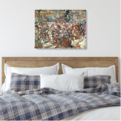 De strijd om Pavia. Canvas Afdruk (Insitu (Slaapkamer))