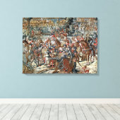 De strijd om Pavia. Canvas Afdruk (Insitu (Houten vloer))