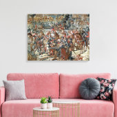 De strijd om Pavia. Canvas Afdruk (Insitu (Woonkamer))
