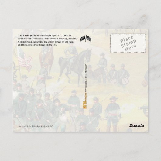 De strijd om Shiloh Briefkaart (Achterkant)