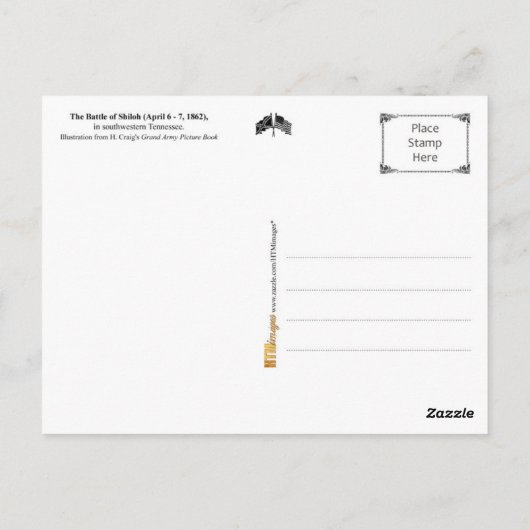 De strijd om Shiloh Briefkaart (Achterkant)