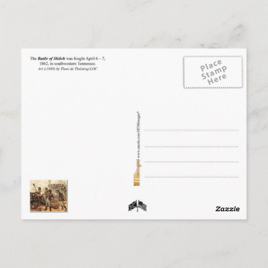 De strijd om Shiloh Briefkaart (Achterkant)