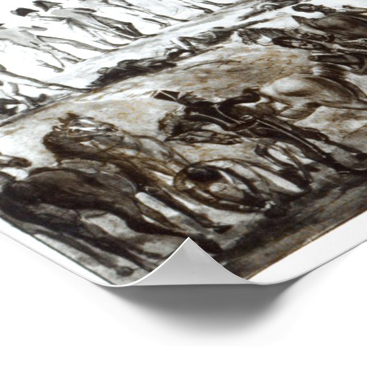 De strijd om Talavera de la Reina Poster (Hoek)