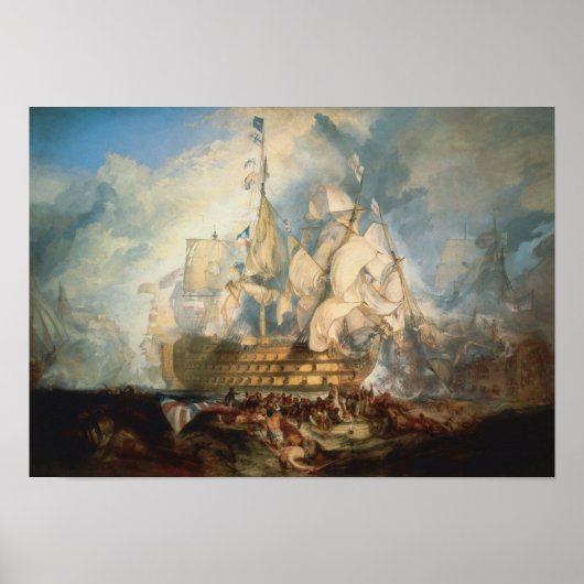 De strijd om Trafalgar 1822 William Turner Poster (Voorkant)