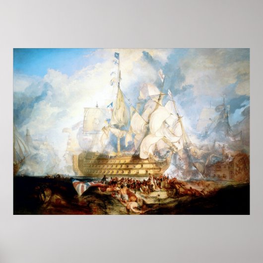 De strijd om Trafalgar ~ Kunstcanvas Poster (Voorkant)