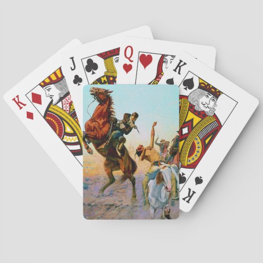 “De Strijd om Water” door Charles Schreyvogel Pokerkaarten (Achterkant)
