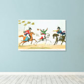 De strijd om Waterloo Canvas Afdruk (Insitu (Houten vloer))