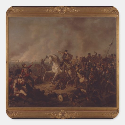 De strijd om Waterloo Vierkante Sticker (Voorkant)