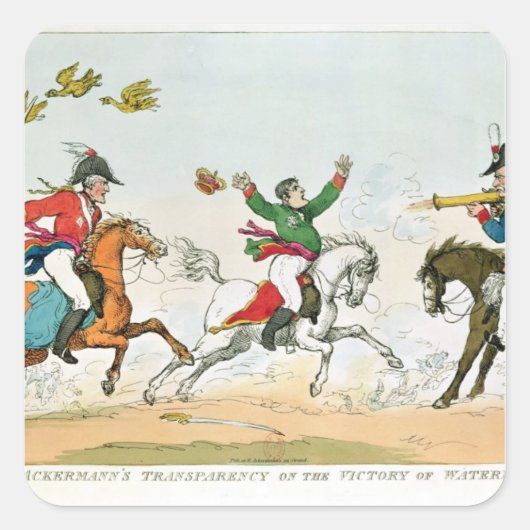 De strijd om Waterloo Vierkante Sticker (Voorkant)