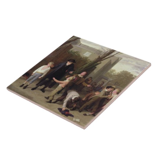 De strijd onderbroken, 1815-16 tegeltje (Zijkant)