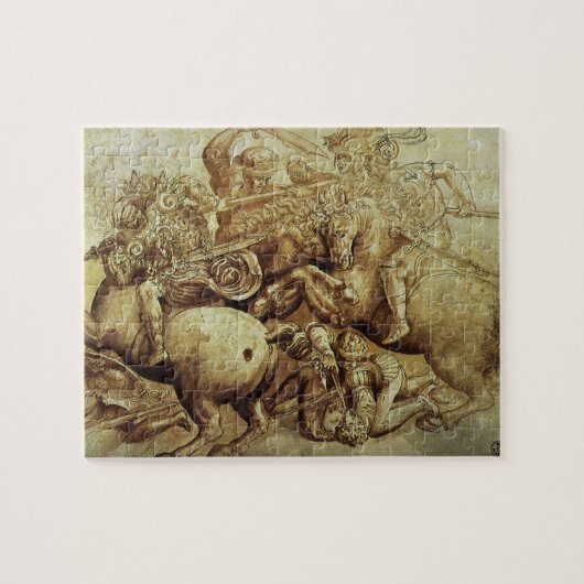 De strijd tegen Anghiari door Leonardo da Vinci Legpuzzel (Horizontaal)
