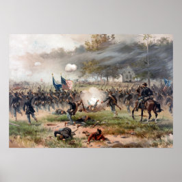 De strijd tegen Antietam - Burgeroorlog Poster