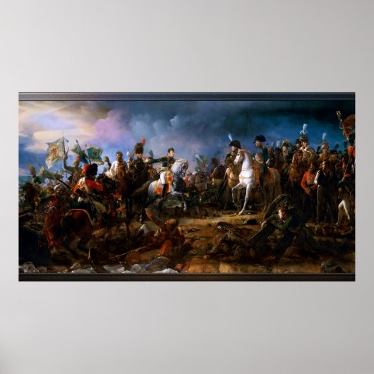 De strijd tegen Austerlitz door François Gérard Poster (Voorkant)