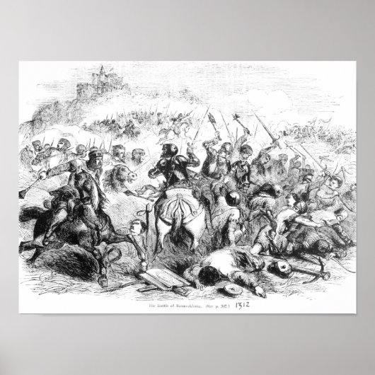 De strijd tegen Bannockburn in 1314 Poster (Voorkant)