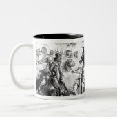 De strijd tegen Bannockburn in 1314 Tweekleurige Koffiemok (Links)