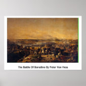 De strijd tegen Borodino door Peter von Hess Poster (Voorkant)