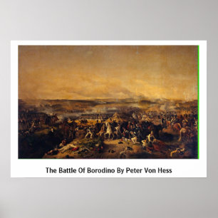 De strijd tegen Borodino door Peter von Hess Poster