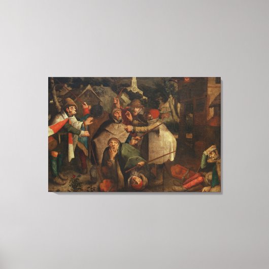 De strijd tegen de blinde Mannen, 1643 Canvas Afdruk (Voorkant)