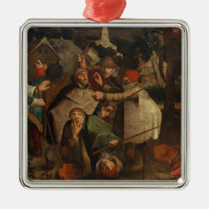 De strijd tegen de blinde Mannen, 1643 Metalen Ornament