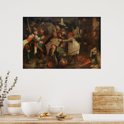 De strijd tegen de blinde Mannen, 1643 Poster (Keuken)