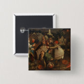 De strijd tegen de blinde Mannen, 1643 Vierkante Button 5,1 Cm (Voorkant /achterkant)