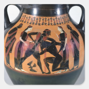 De strijd tegen de Minotaur Vierkante Sticker