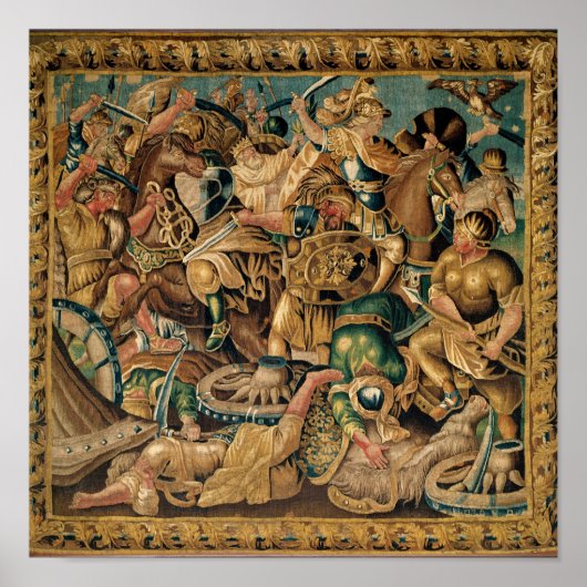 De strijd tegen de opstandelingen in 333 voor Chri Poster (Voorkant)