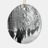 De strijd tegen de plaag keramisch ornament (Links)