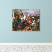 De strijd tegen de poitiers, gewonnen door Charles Canvas Afdruk (Insitu (Houten vloer))
