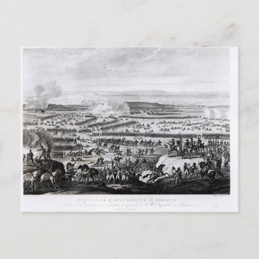 De strijd tegen het Austerlitz in Moravië Briefkaart (Voorkant)