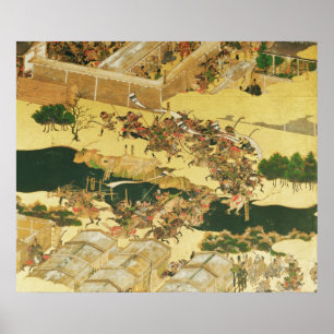 De strijd tegen Hogen vanaf een scherm Poster