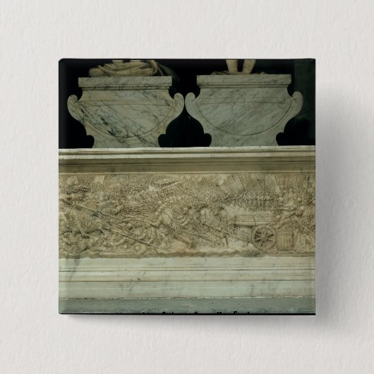 De strijd tegen Marignano Vierkante Button 5,1 Cm (Voorkant)
