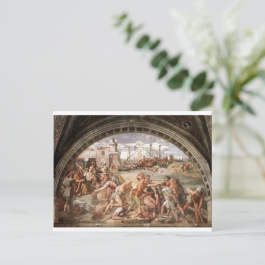 De strijd tegen Ostia door Raphael Briefkaart (Staand voorkant)