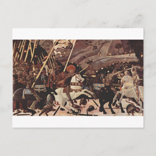 De strijd tegen San Romano door Paolo Uccello Briefkaart (Voorkant)