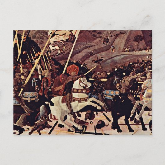 De strijd tegen San Romano door Paolo Uccello Briefkaart (Voorkant)