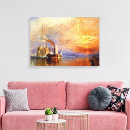 De strijd tegen Temeraire Canvas Afdruk (Insitu (Woonkamer))