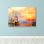 De strijd tegen Temeraire Canvas Afdruk (Insitu (Houten vloer))