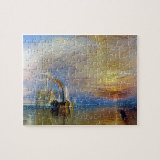 De strijd tegen Temeraire door J. M. W. Turner Legpuzzel (Horizontaal)